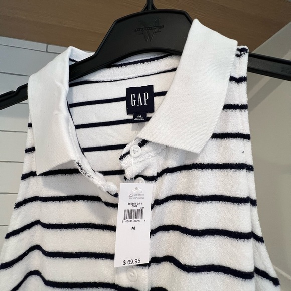 NWT. GAP. Women’s Towel Terry Halter Polo Dress. Great swim coverup. Nautical. - Picture 11 of 14